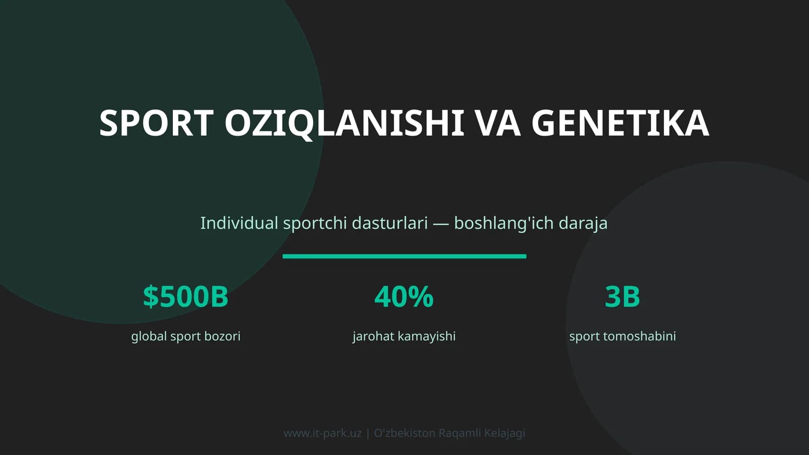 SPORT OZIQLANISHI VA GENETIKA