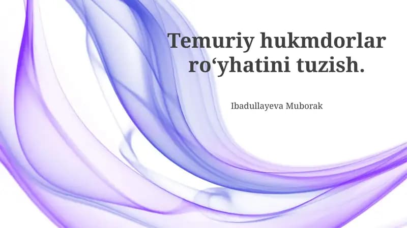 Temuriylar Davlatining Kengayishi va Hukmronligi