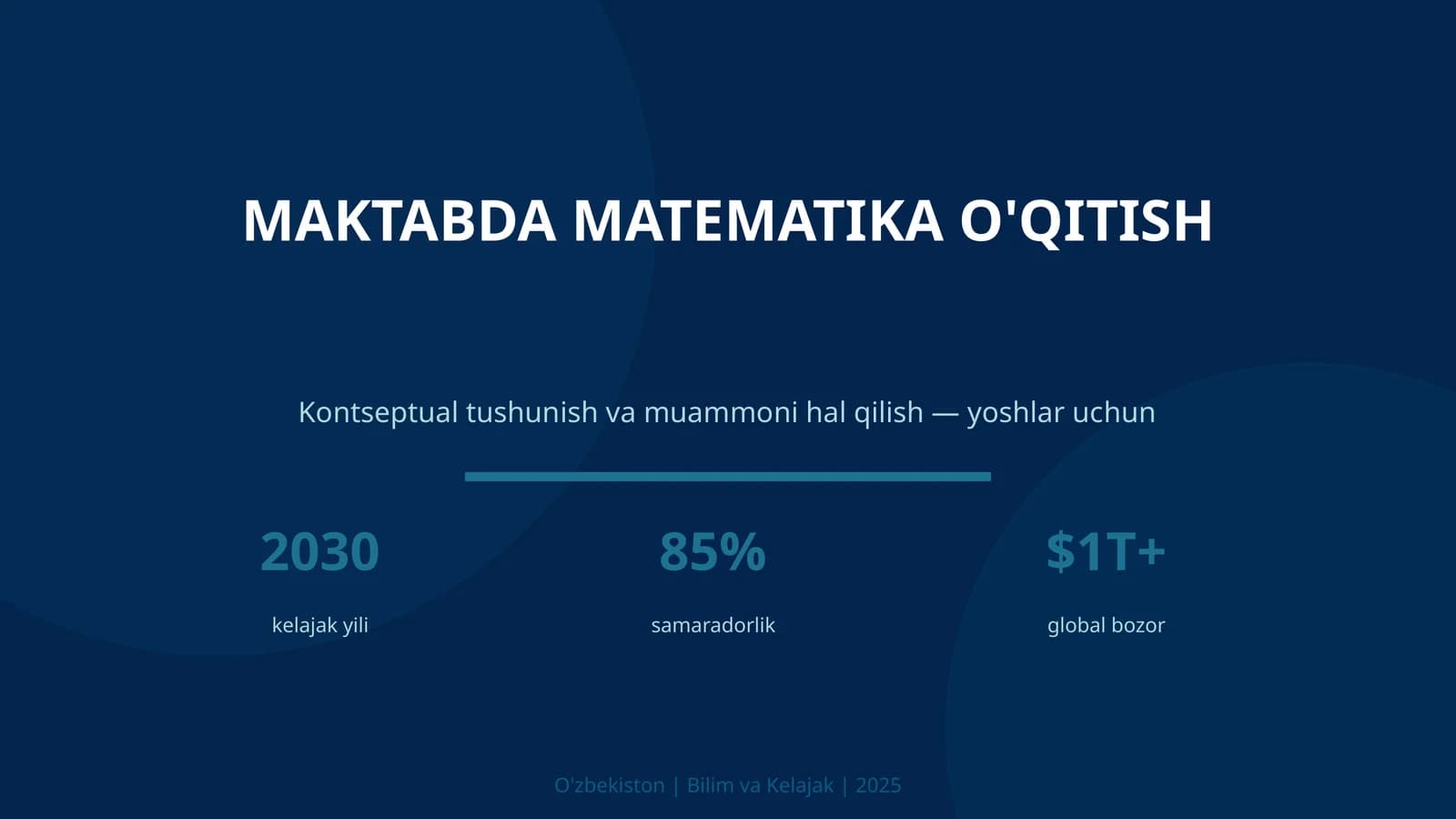 Maktabda matematika o'qitish
