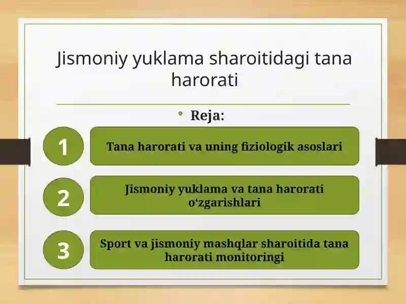 Jismoniy yuklama sharoitidagi tana harorati