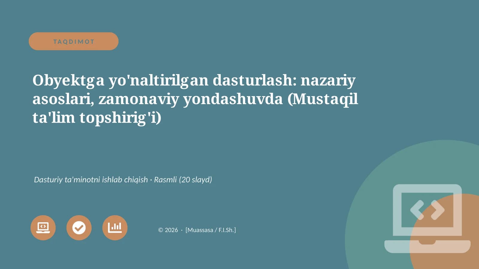 Obyektga yo'naltirilgan dasturlash