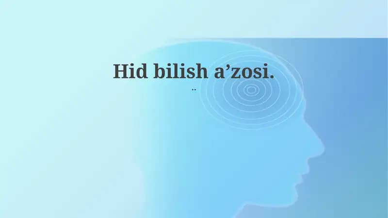 Ta'm bilish organining tuzilishi va fiziologiyasi