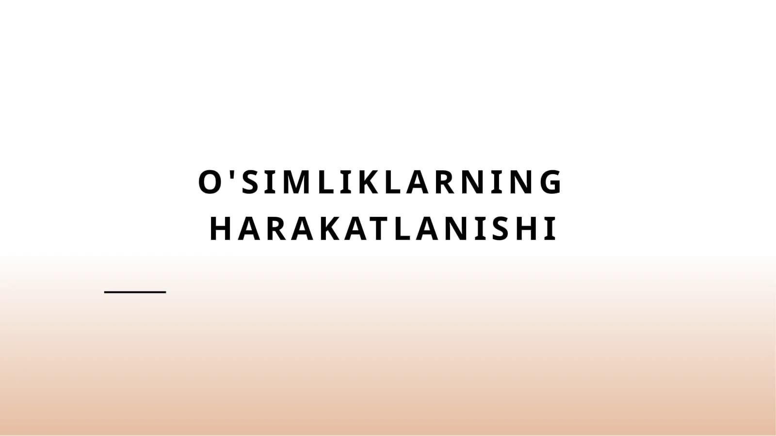 O'simliklarning harakatlanishi