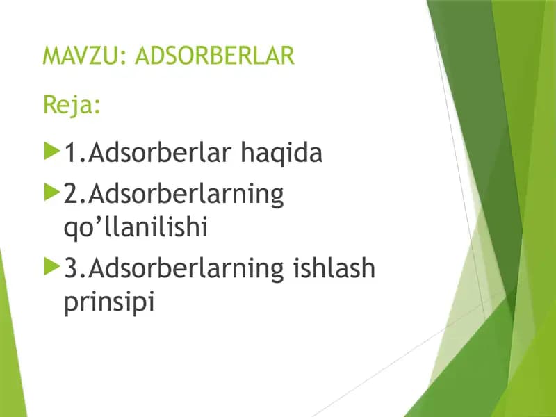 ADSORBERLAR