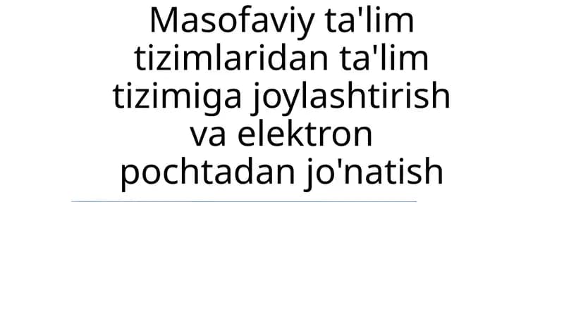 O'quv rejalarini moslashtirish