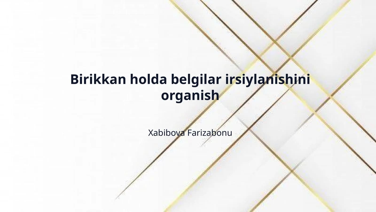 Birikkan holda belgilar irsiylanishini organish
