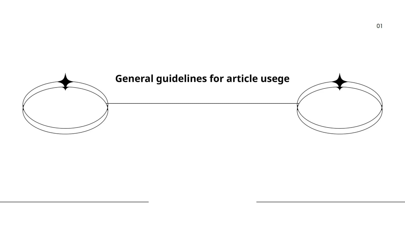 General guidelines for article usege