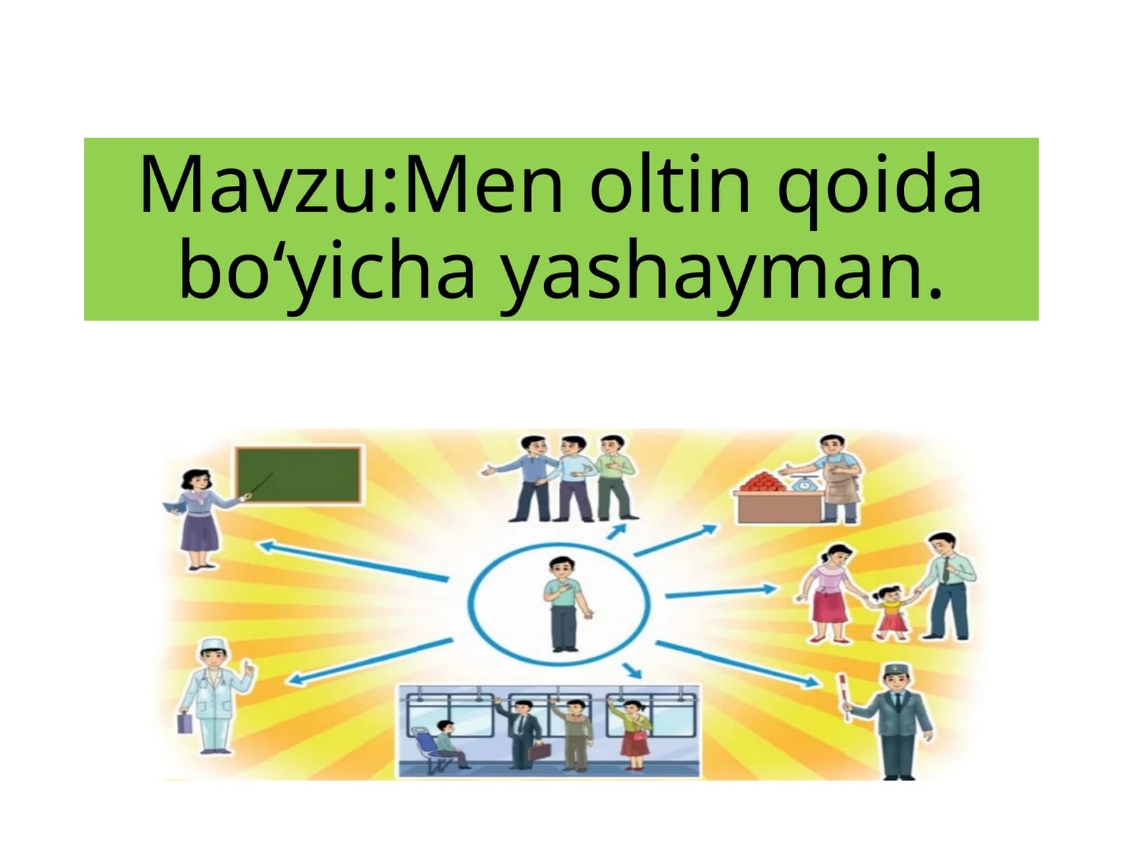 Men oltin qoidaboʻyicha yashayman