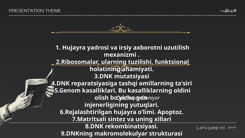 Hujayra yadrosi va irsiy axborotni uzutilish mexanizmi.