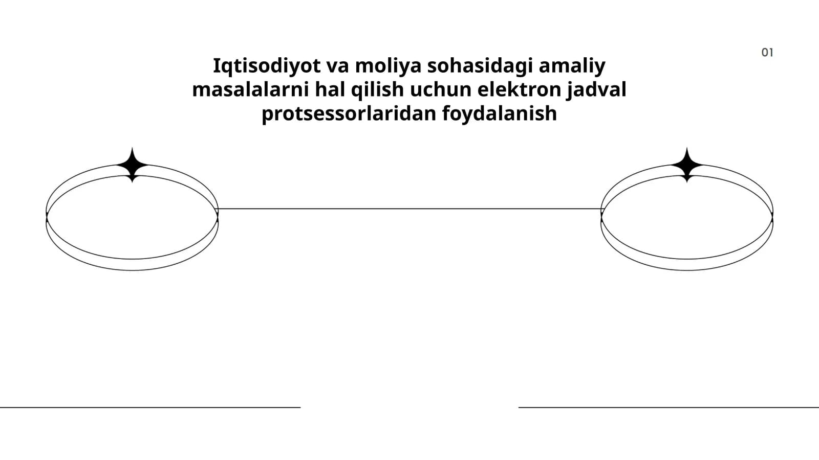 Iqtisodiyot va moliya sohasidagi amaliy masalalarni hal qilish uchun elektron jadval protsessorlaridan foydalanish