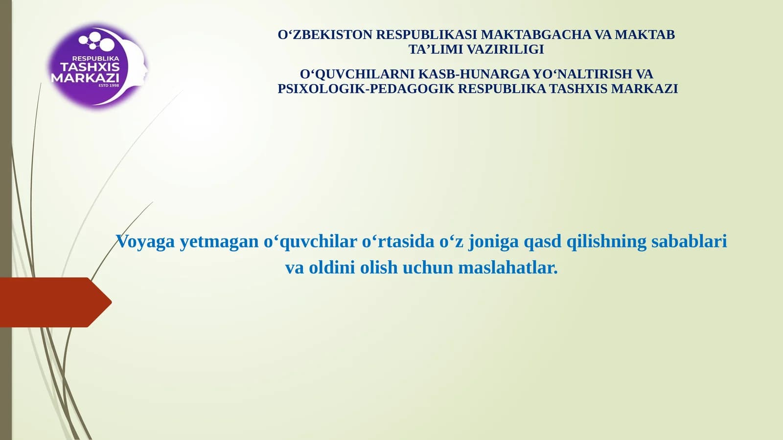 Voyagayetmagano‘quvchilaro‘rtasidao‘zjonigaqasdqilishningsabablarivaoldiniolishuchunmaslahatlar