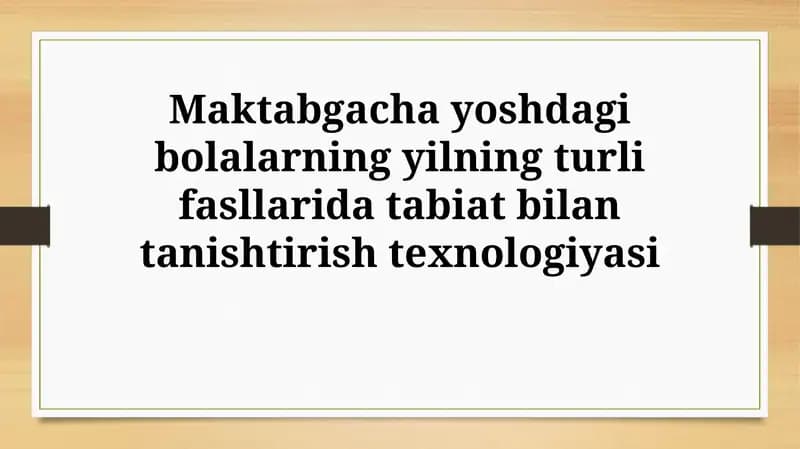 Mavsumiy kuzatuvlar uchun AKT vositalari