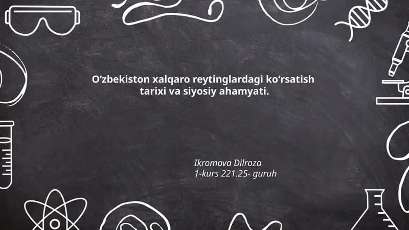Oʻzbekiston xalqaro reytinglardagi koʻrsatish tarixi va siyosiy ahamyati