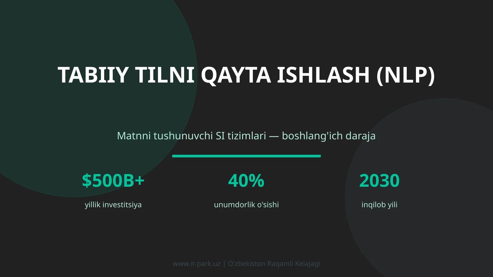 Tabiiy tilni qayta ishlash (NLP)