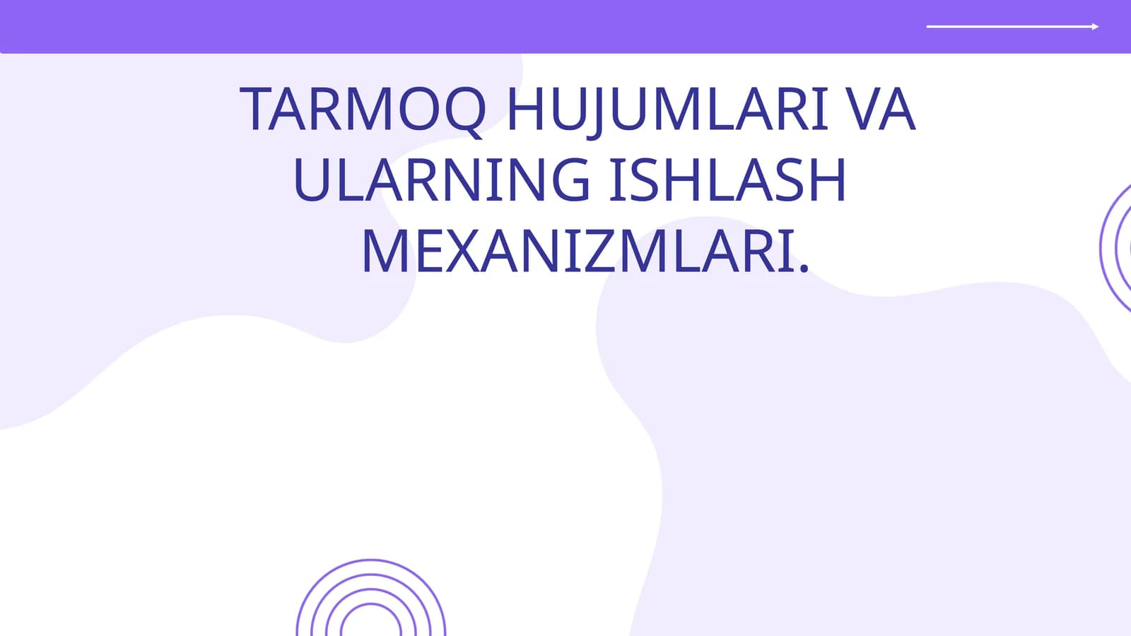 TARMOQ HUJUMLARI VA ULARNING ISHLASH MEXANIZMLARI