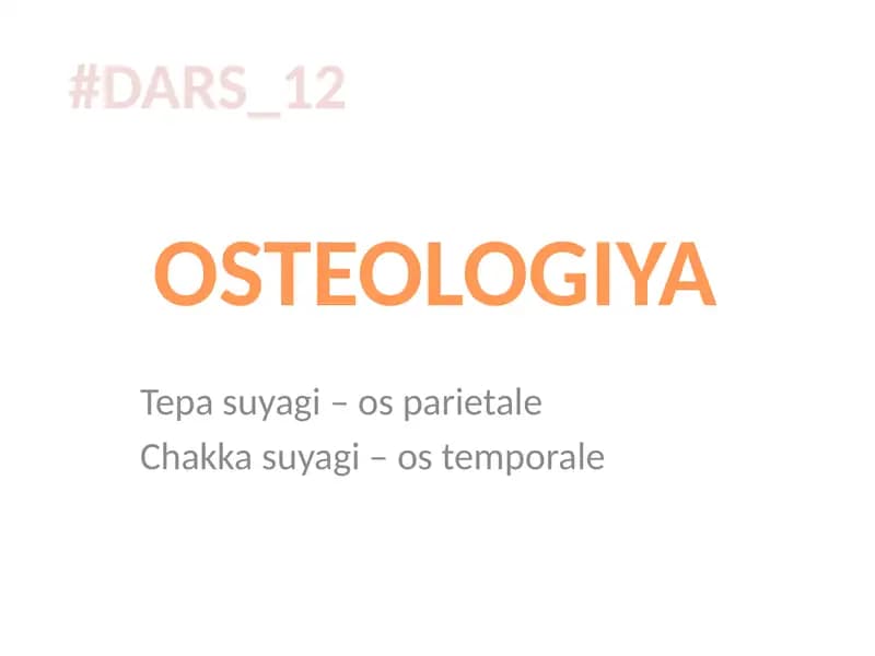 OSTEOLOGIYA