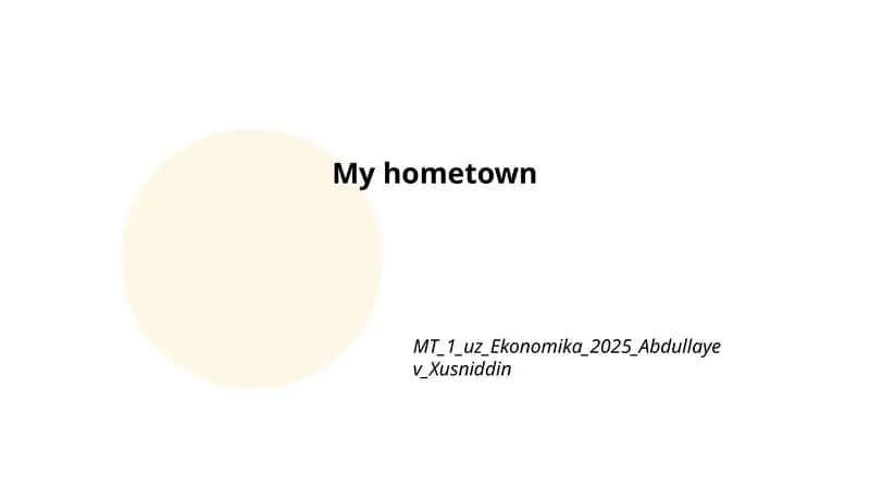 My Hometown
