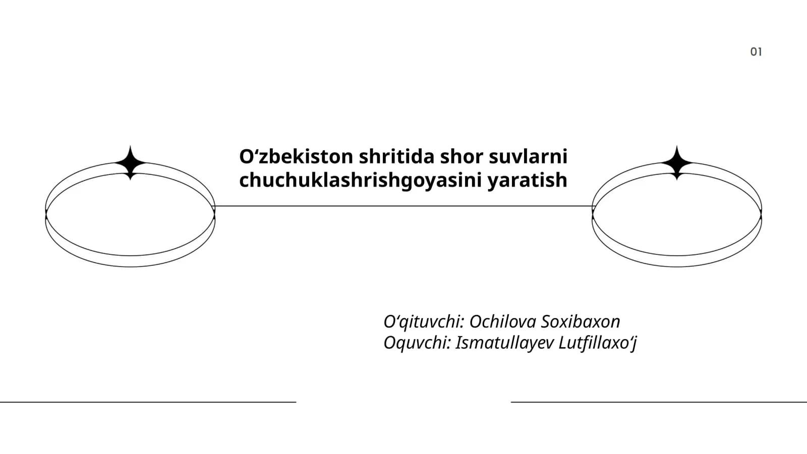 Oʻzbekiston shritida shor suvlarni chuchuklashrishgoyasini yaratish