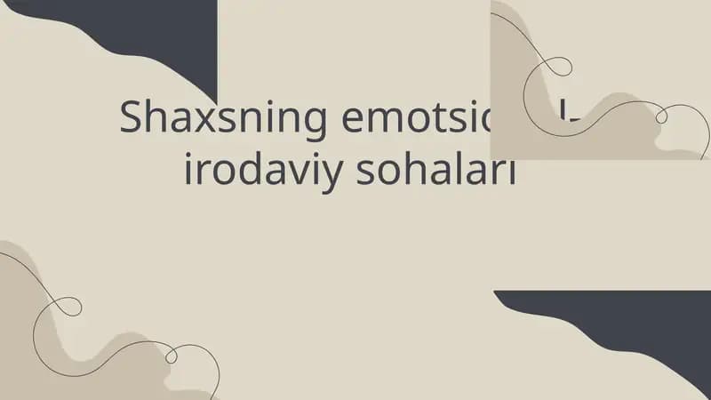 shaxsningemotsional-irodaviysohalari