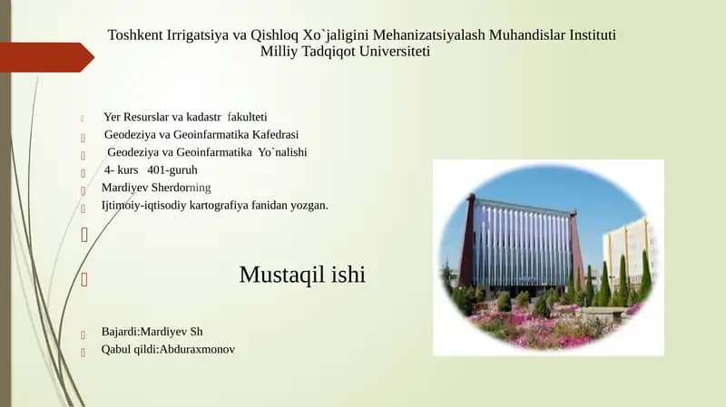 Ijtimoiy-iqtisodiy kartalarning geografik asoslari