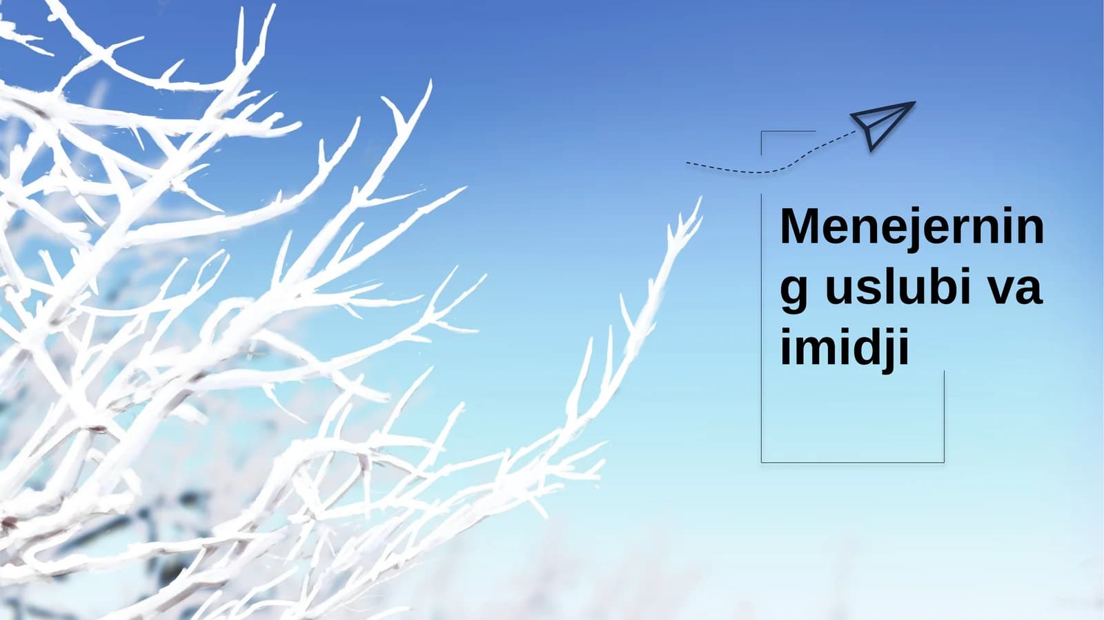 Menejerning uslubi va imidji