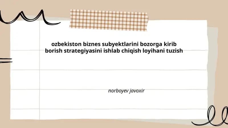 Bozor kirish strategiyasi