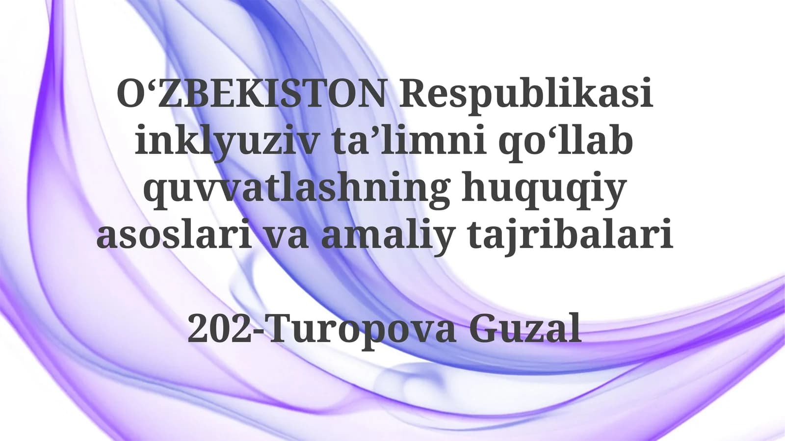 Inklyuziv Ta'limni Qo'llab-quvvatlash