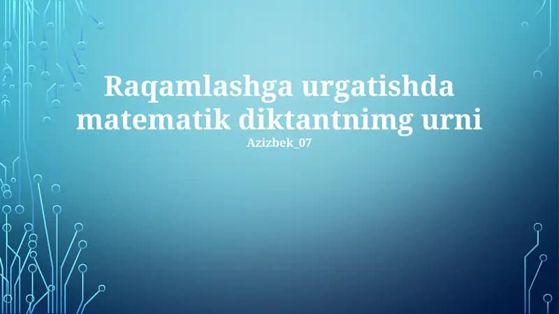 Matematik diktantlari