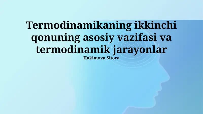 Issiqlik mashinalari va ularning samaradorligi