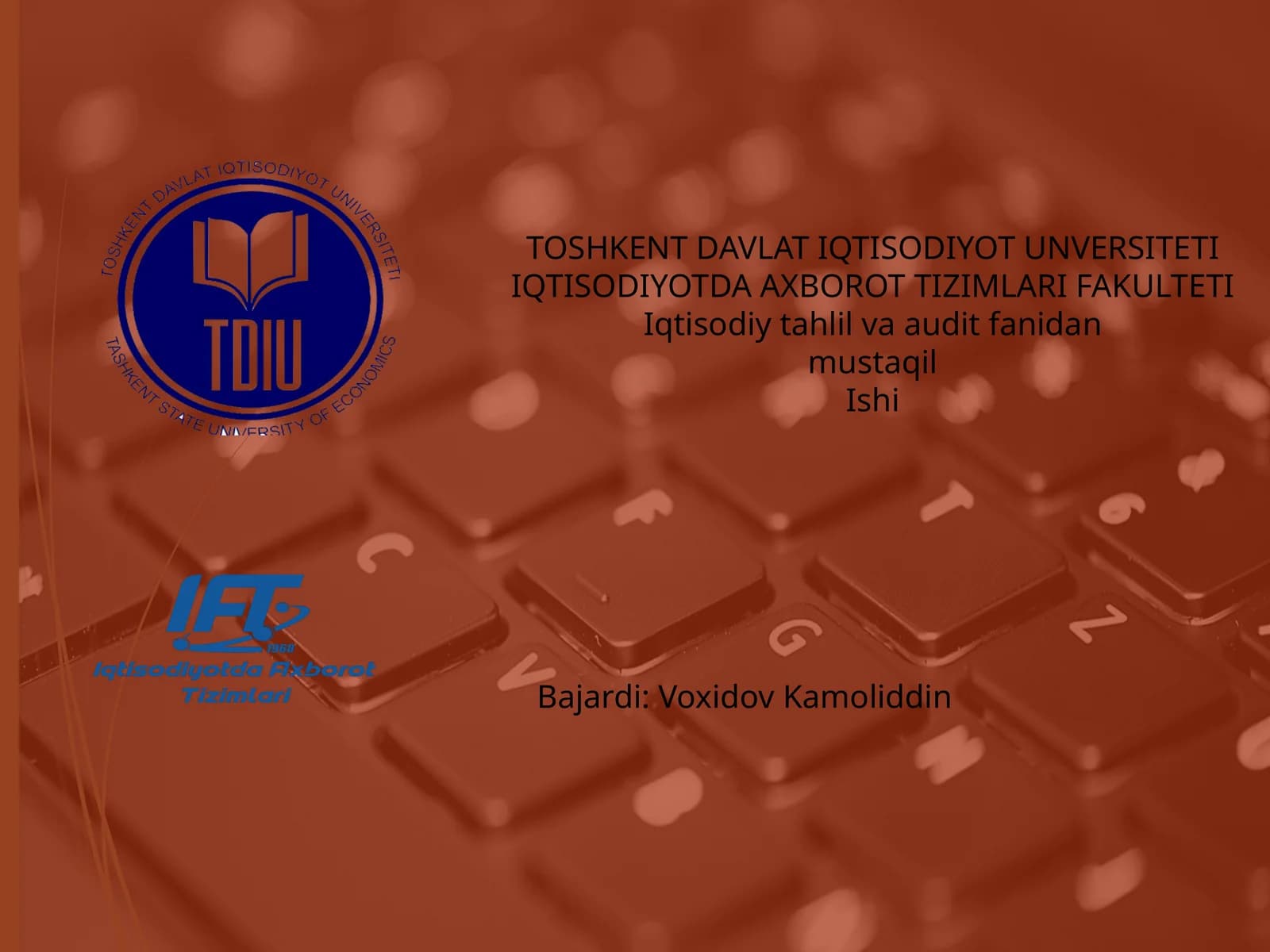Iqtisodiy Tahlilning Turlari va Ularni Axborot Manbalari