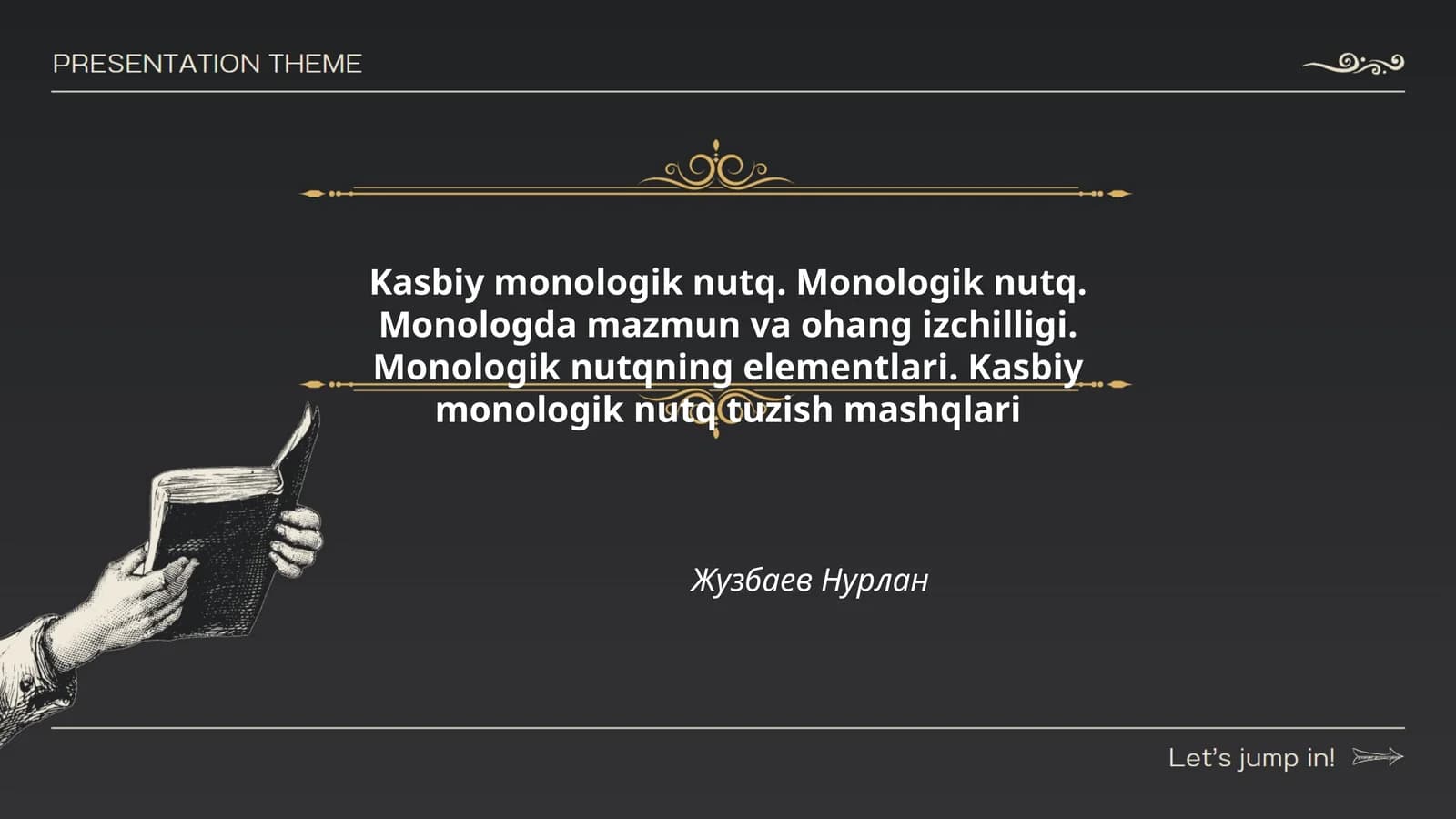 Kasbiy monologik nutq
