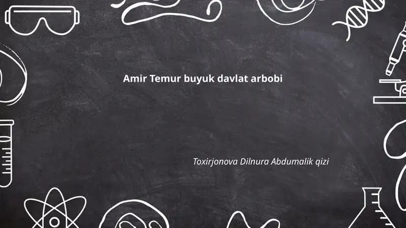Amir Temur buyuk davlat arbobi