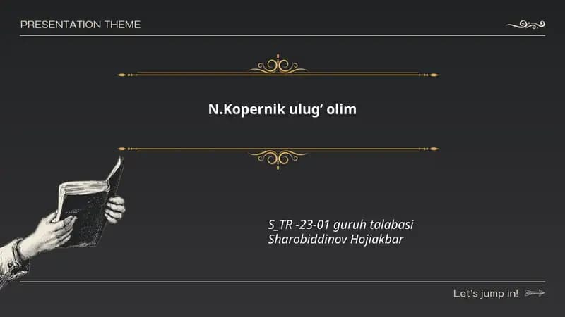N.Kopernik ulugʻ olim