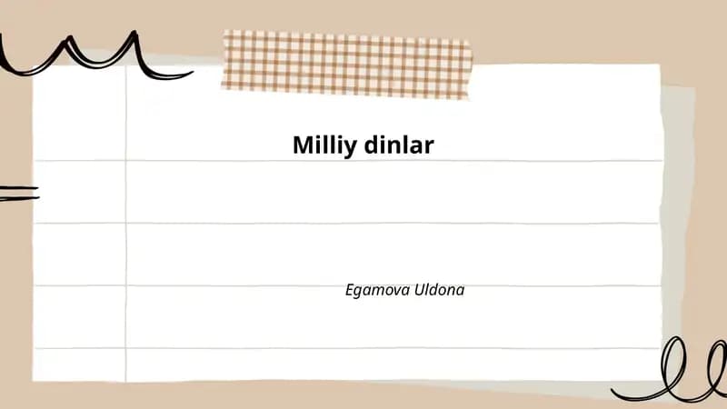Milliy dinlar