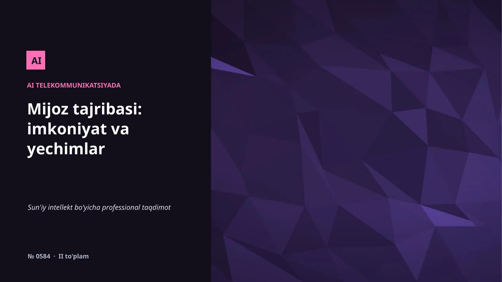 TELEKOMMUNIKATSIYADA AI
