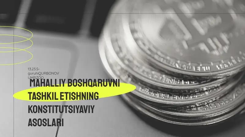 Mahalliy boshqaruvning Konstitutsiyaviy Asoslari