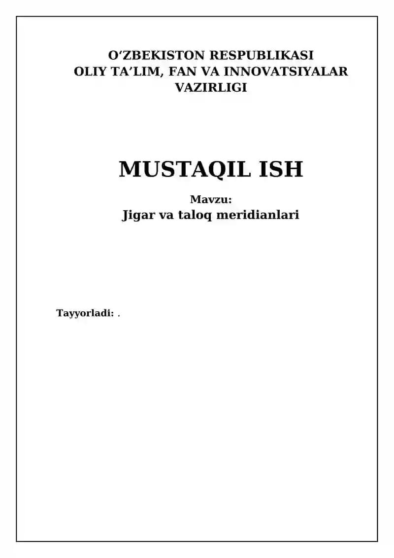 Jigar va Taloq Meridianlari