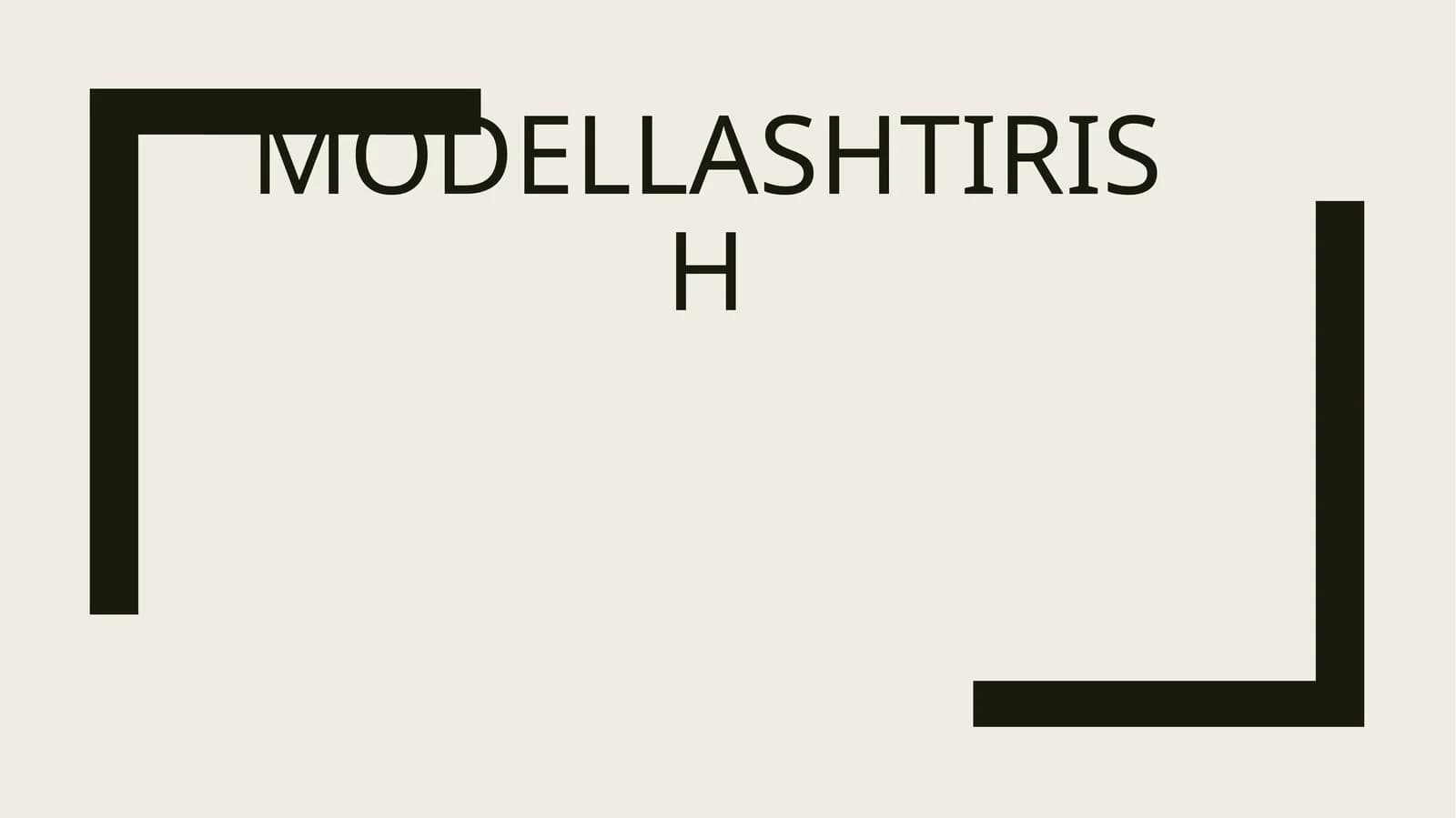 Modellashtirish