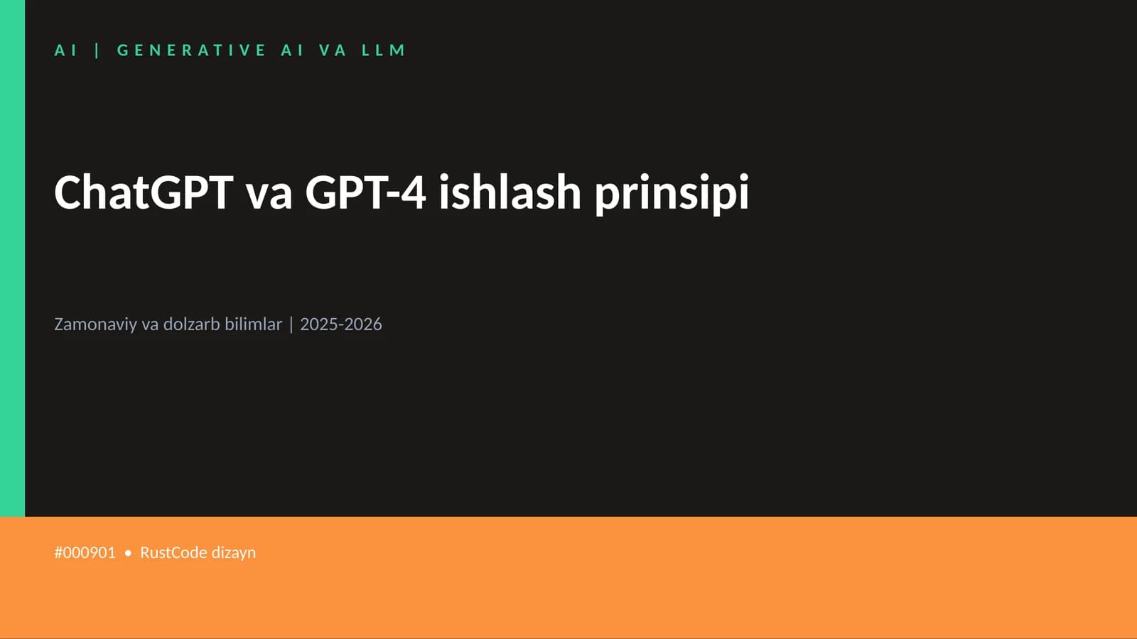 ChatGPT va GPT-4 ishlash prinsipi