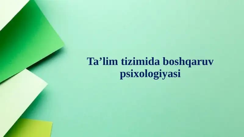 Ta’lim-Tizimi Davlat boshqaruv psixologiyasi