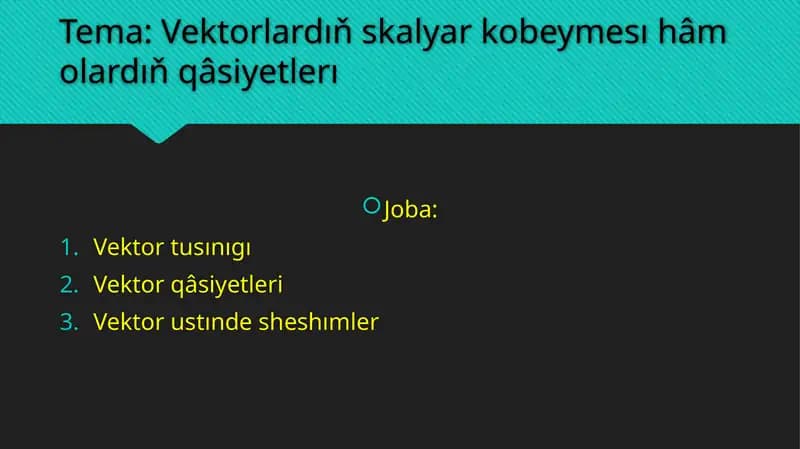 Vektorlar