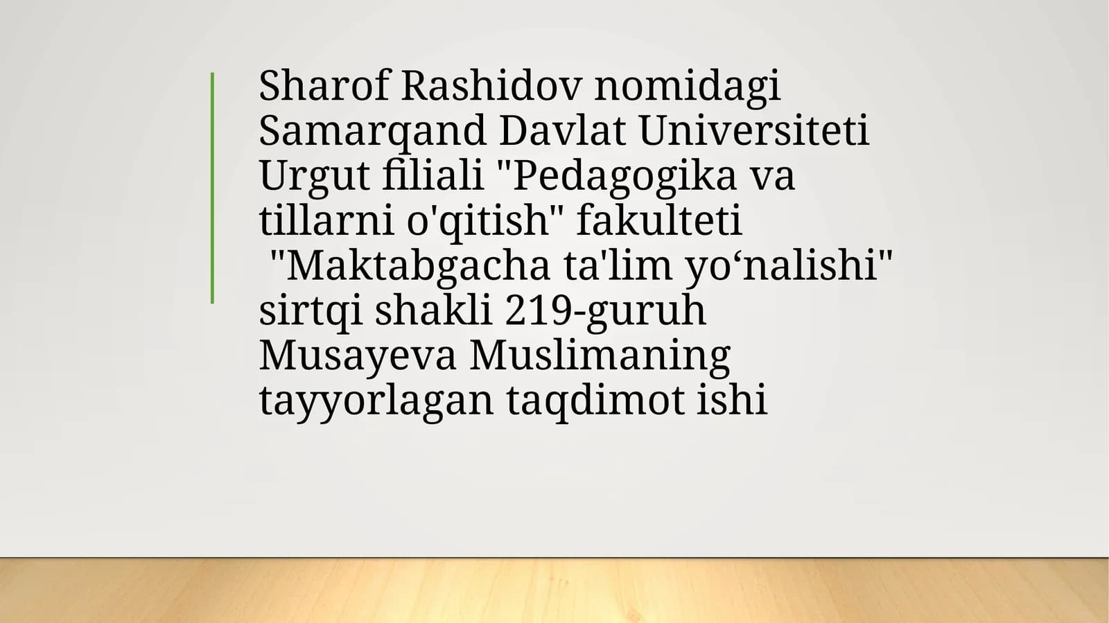 Kichik guruhda tabiatga oid o‘yinlarni tashkil etishning mashg‘ulot ishlanmalarini tuzish