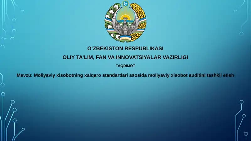 Auditorlik rejasini tuzish va risklarni baholash