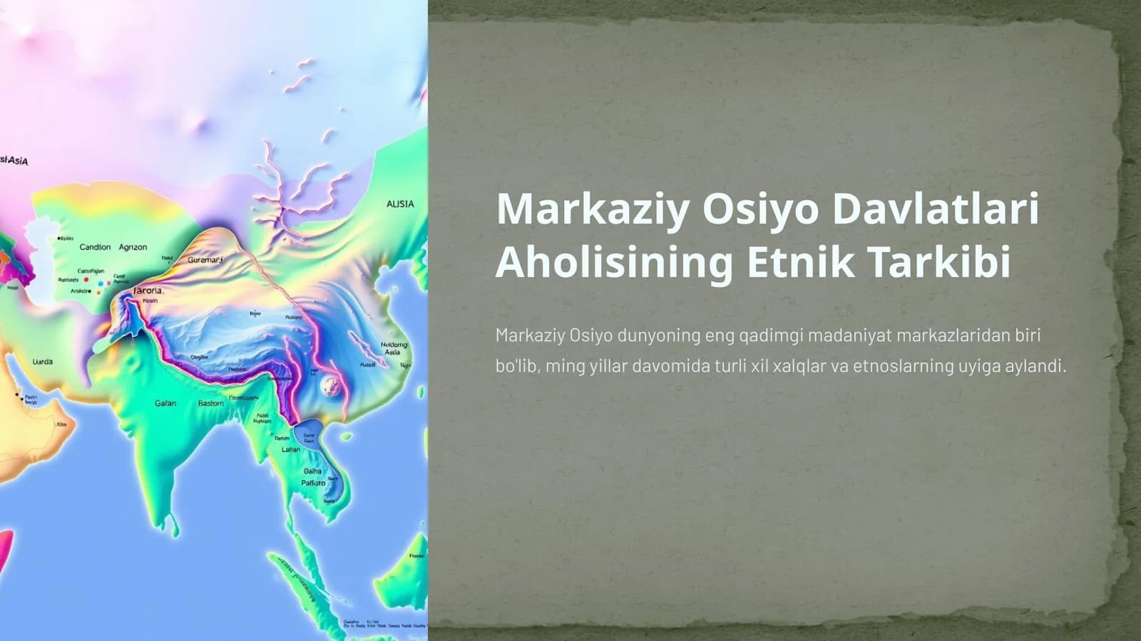 Markaziy Osiyo Davlatlari Aholisining Etnik Tarkibi