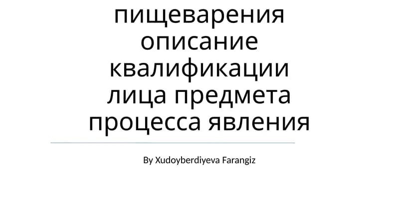 Система пищеварения описание