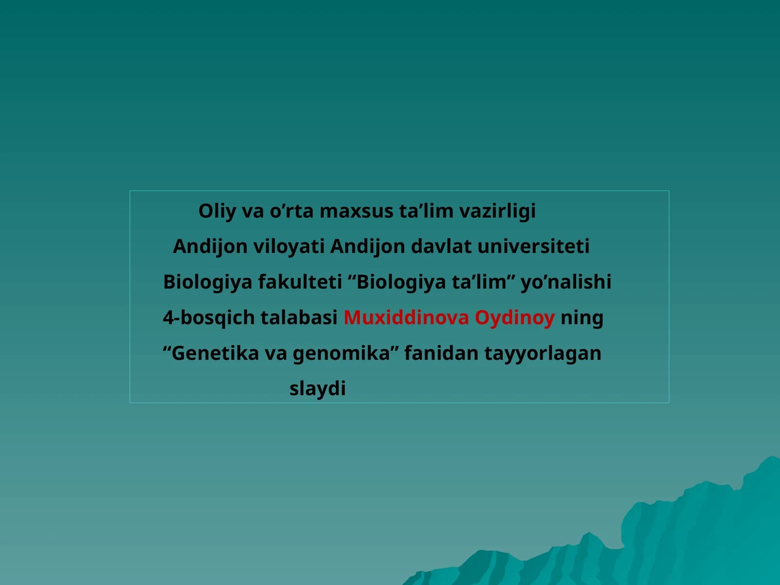 Genlarning birikkan holda irsiylanishi. Xromosoma nazariyasi