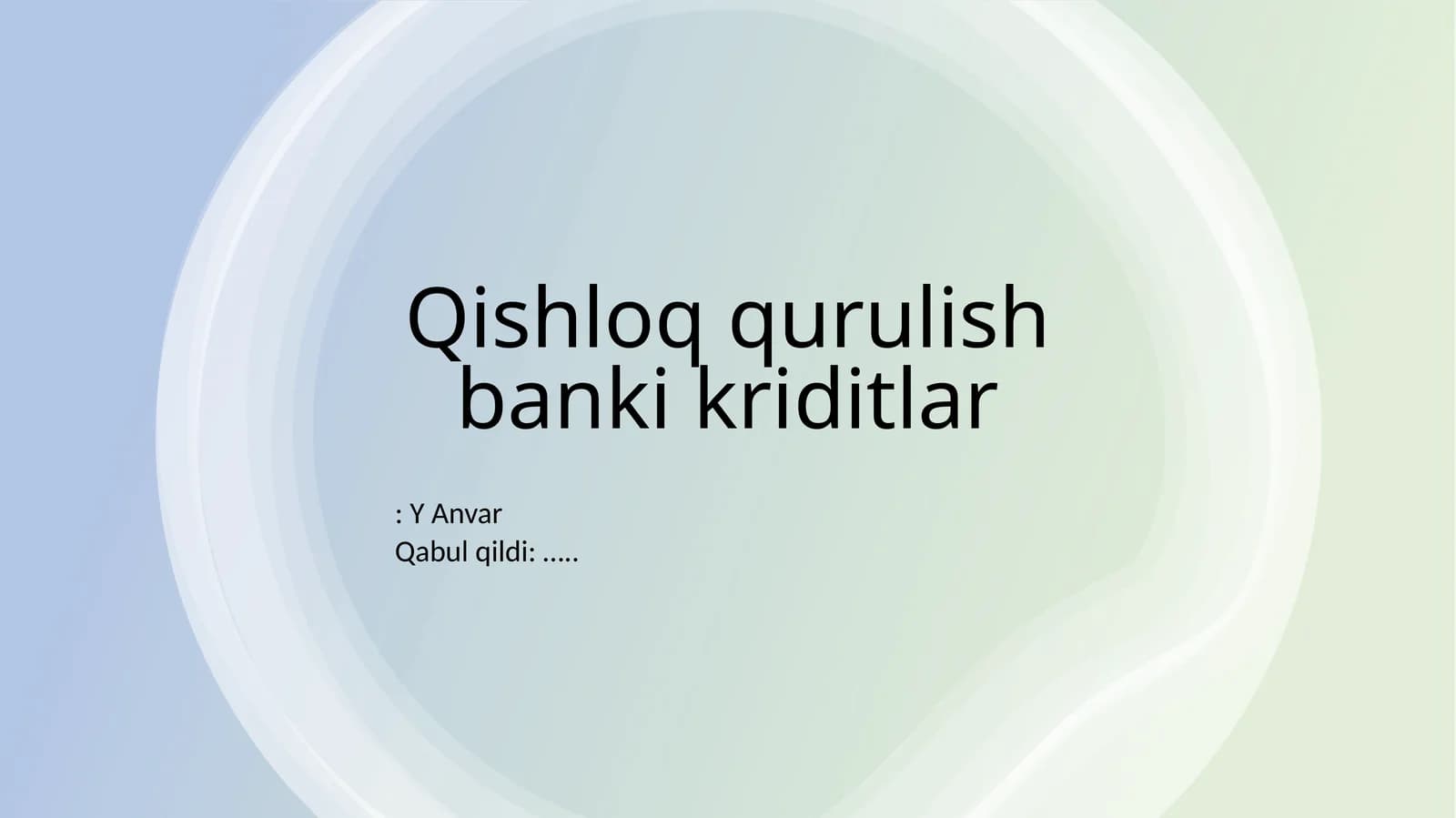 Qishloq qurulish banki kriditlar