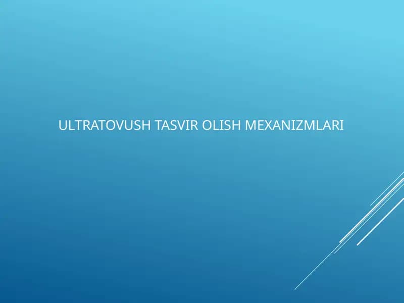 ULTRATOVUSHTASVIR OLISH MEXANIZMLARI