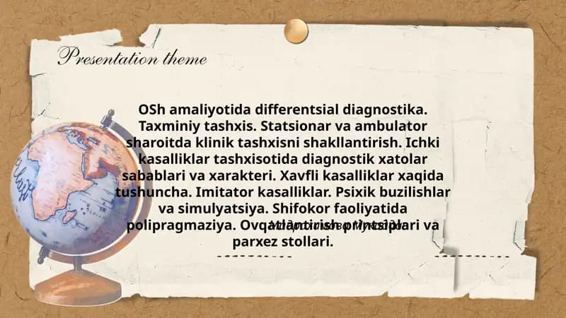 OSh amaliyotida differentsial diagnostika