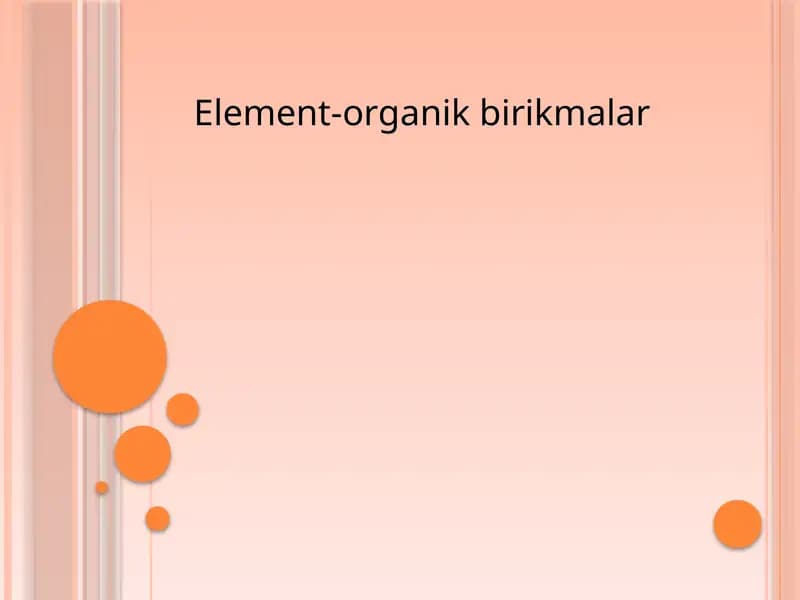 Element-organik birikmalar